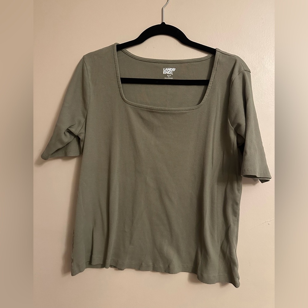 Lands' End Women's Short Sleeve Sage Top